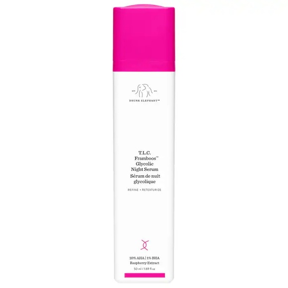 Drunk Elephant T.L.C. Framboos Glycolic Resurfacing Night Serum, Large Size, NWT - Picture 2 of 4